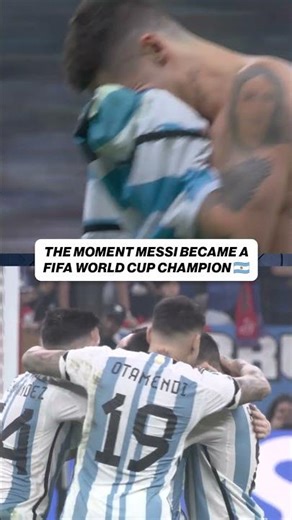 On this day three years ago, Messi won his first ever FIFA World Cup in Qatar 🇦🇷🏆 #messi #worldcup