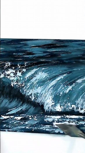 Eine Welle malen lernen 👩‍🎨 #Acrylmalerei #malen #tutorial