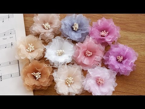 DIY Organza Flower | Organza Fabric Flower Tutorial