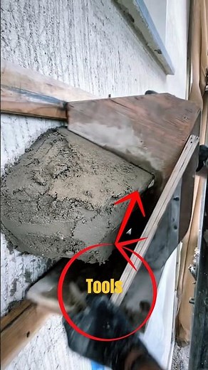 Genius Corner Concrete Slope Tool – Satisfying Cement Leveling Technique for Perfect Wall Angles.