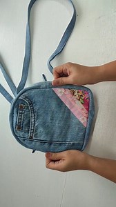 DIY Mini Backpack from Old Jeans #fbreels #diycraft #DIYProjects #handmade #viral #trending #patchwork #upcycle #crafts #diy | DIY Cheng