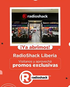 ¡Ya abrimos #RADIOSHACK Liberia! 拾 Visitanos y aprovechá promociones exclusivas Escríbenos por WhatsApp para conocer más información https://bit.ly/3I6MSFG  *Válido hasta el 31 de enero del 2024 *Aplican términos y condiciones: https://bit.ly/3OodfKj *Promociónes exclusivas de RadioShack Liberia. | RadioShack Costa Rica | Facebook