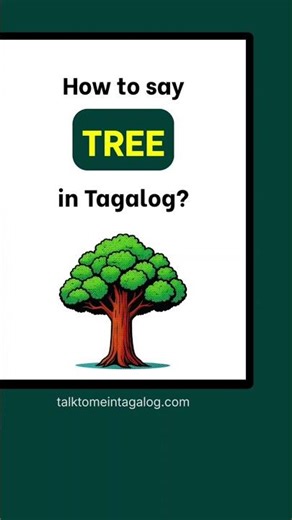 How to Say TREE in Tagalog? | Filipino for Beginners