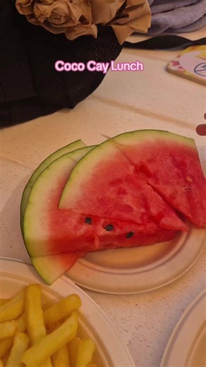 Coco Cay Lunch #royalcaribbean #food #yummy #fruit #travel