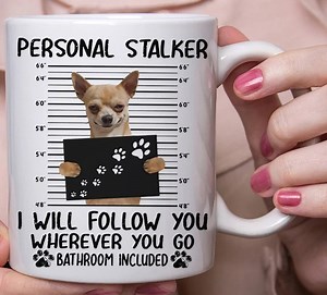 Personal Stalker I Will Follow You Wherever You Go Mug, Chihuahua Dog Mug, Dog Lover Coffee Cup, Funny Chihuahua Mug, Chihuahua Gift for Her - Etsy