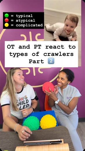 Dr. Hatt, OTD on Instagram: "👶🏾👶🏼👶🏻 In Part 2 we explain WHY some crawling patterns are 🟢 typical, 🔴 atypical, or 🟡 more complicated. We discuss: •The importance of learning to move each side of the body separately 👣 •How differences in muscle tone can change the way crawling looks 💪🏼 •The nuance between how movement looks in early learning versus movements that continue in ways that may signal concern 🤔 Crawling builds the foundation for strength, coordination, and lifelong motor s