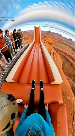 Orange Slide Jump: Epic Mid-Air Flight To Airbag Landing! 🟠