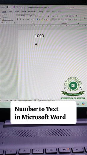 Number to Text in Microsoft Word! #wordtips #microsoftword