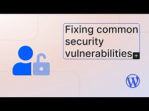 Fixing common security vulnerabilities