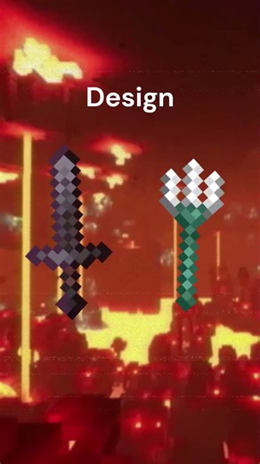 Trident vs Netherite sword #minecraft #minecraftshorts #trident #sword #versus #edit