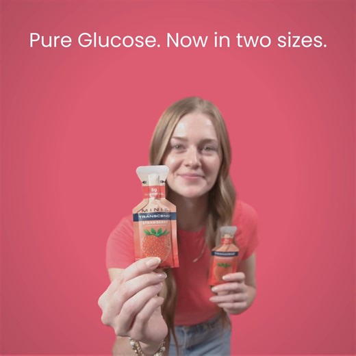 🚨 Transcend fast-acting glucose gels now come in two different sizes! 🚨 Choose between our original full-size with 15 grams of glucose or our new minis with 8 grams in every pouch. Whatever you need, wherever you go, we have you covered – shop now! | Transcend Foods