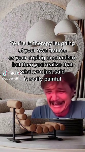 ❤️‍🩹 Laughter can be a defense mechanism that protects us from feeling the depth of our actual pain. #trauma #therapytok #therapytiktok #laughandcry #CapCut #copingmechanism #therapymeme