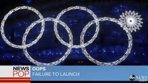 Olympic Ring Appears to Malfunction at Sochi