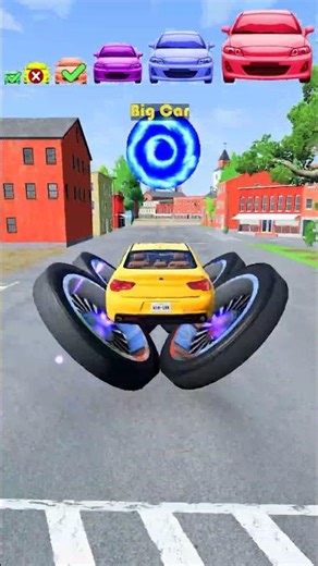 Colorful Cars vs Portal #shorts