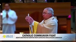 4.4K views · 38 reactions | A debate over whether Roman Catholic politicians, who also support abortion rights, should be allowed to receive communion could be raised at a meeting of US bishops today. This would not only affect President Biden, but also other Catholic political leaders. | CBS Mornings | Facebook