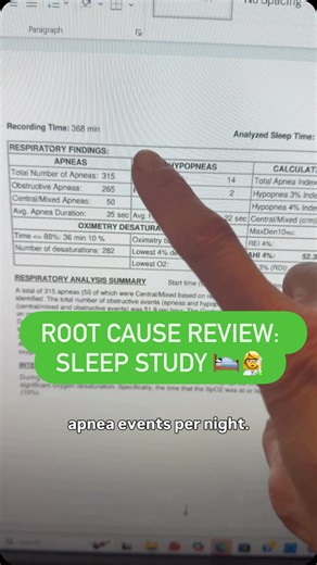 Root Cause Review: Sleep Study🛌 A 46-year-old male with chest pain, shoulder blade pain, and shortness of breath saw multiple providers — cardiology, GI, and primary care — and completed extensive labs and imaging. Everything looked “normal.” What was missed? Sleep. Two simple questions — do you snore and how much do you actually sleep — made it clear a sleep study was necessary. The result: severe obstructive sleep apnea, a life-threatening condition that impacts cardiovascular health, pain, e