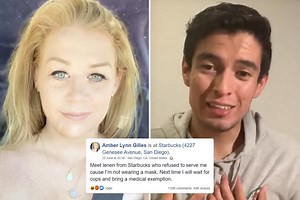 Starbucks 'Karen' threatens $50k suit over barista mask fight as she 'has acne'