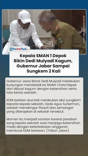 SMAN 1 Depok Principal Impresses Dedi Mulyadi, West Java Governor Bows Twice
