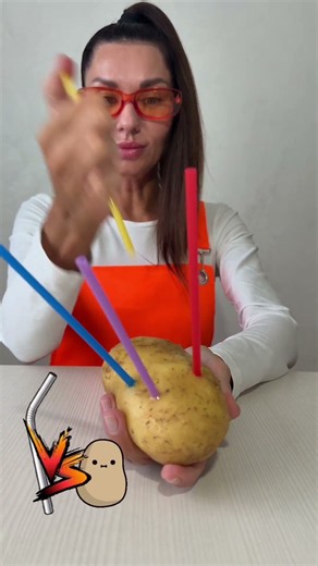 Straw vs Potato — Who Wins? 🥤😳🥔 #wow #experiements