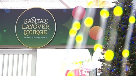 Santa's Layover Lounge pop-up opens at Denver International Airport