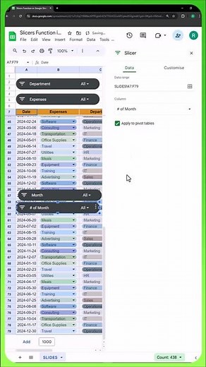 How to use Sliders in Google Sheets #GoogleSheet #DataAnalyst