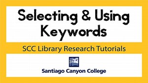 Selecting & Using Keywords
