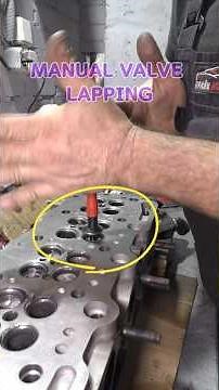 I’m manually lapping the valves — look how it turned out