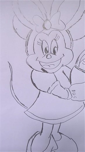 Minnie Mouse com cesta de ovos de Páscoa 🐰🥚 | Aprenda a desenhar fácil #desenho #páscoa #minnie