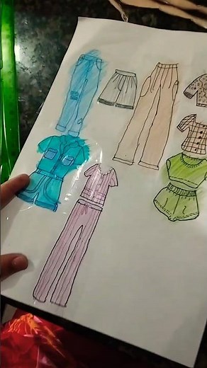 Como faço as roupinhas e acessórios das minhas bonecas de papel #diy #roupas #bonecadepapel