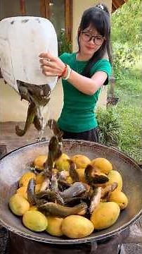 Cooking yummy deep fried chicken braised recipe