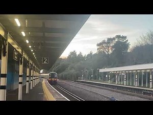 SWR class 444 fast down Weymouth train whizzing through pokes down for Boscombe