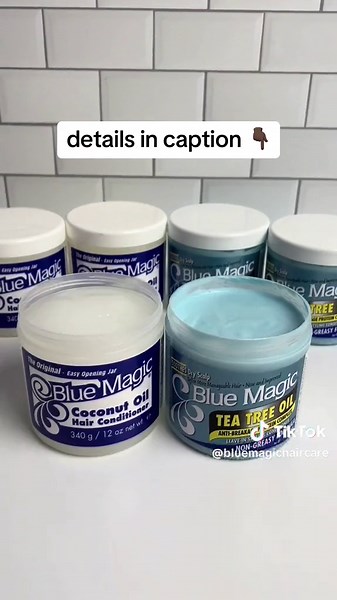 Blue Magic Leave-In Conditioners pair well with any Blue Magic Greases! On clean, damp hair, apply the Leave-In Conditioner. Then follow up with a Blue Magic Grease of your choice. Your hair will be hydrated and soft for days 🤩 Just trust us on this. 😌 #BlueMagic #NaturalHair #nostalgia #bluemagicgrease #hairtok
