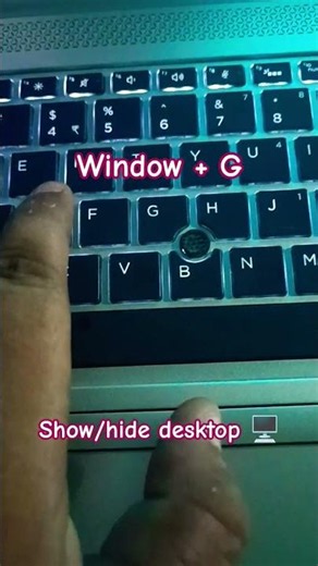 window + G . show hide desktop 🖥️#computer #like #subscribe