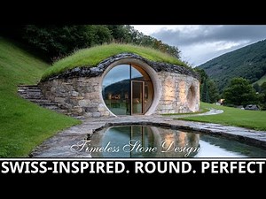 Genius Tiny Stone House Design | Swiss-Inspired Round Homes with Flat Roofs for Peaceful Living