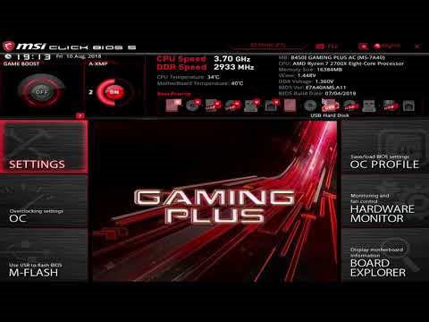 MSI B450i Gaming Plus AC BIOS Overview