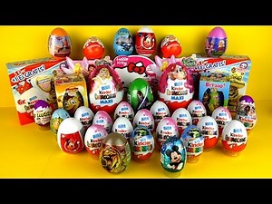 35 Surprise Eggs, Kinder Surprise Mickey Mouse, Cars 2 Маша и Медведь Киндер Сюрпризы Disney Pixar