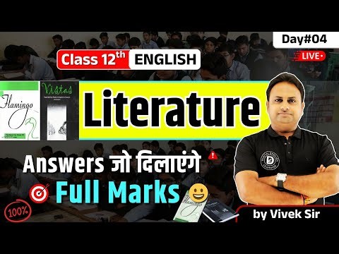 🔴 Live | Class 12th English Literature - Flamingo & Vistas | Most Important Q&A | Board 2026 | Day 4