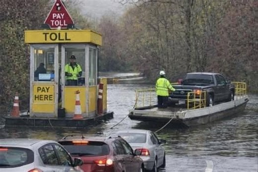 Toll and ferry put in place to deal with continuous flooding of Doncaster road