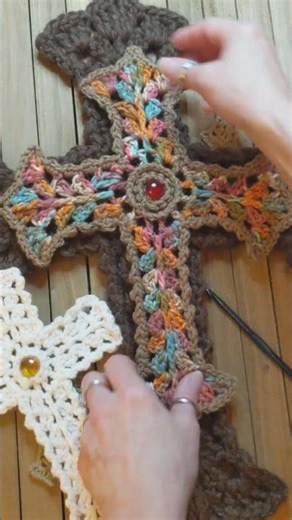 ✝️ Crochet Cross Pattern & Tutorial 💎🧶✝️ 1 Hour Cross decoration