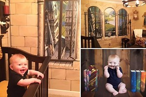 Mum creates magical Harry Potter nursery exactly like a Hogwarts dorm