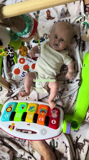 @Fisher-Price piano lessons every morning with baby dean 🤍