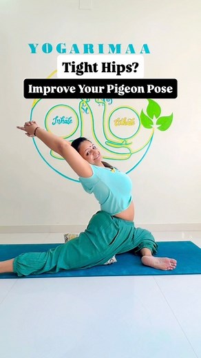 Tight Hips ? Improve your Pigeon Pose with these small changes 🫶🏻💥 #pigeonpose #pigeonlove #yogaflow #yogacommunity #yogapractice #beginnersyoga | yogarimaa
