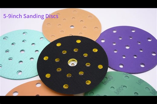 Premium 17 Holes Hook and Loop Sanding Disc 150mm Abrasive Sandpaper Disc 6 Inch for Material Removal and Resurfacing