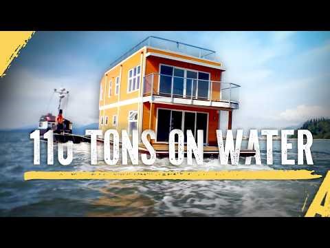 $325,000 Floating Mansion vs. Monster Ocean Waves! | Massive Moves