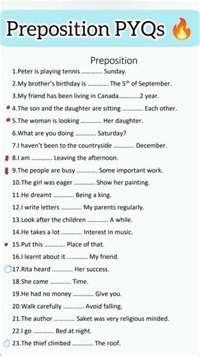 Preposition Practice 🔥 | All PYQs | Need Answers? Comment 💬👇 | Grammar Hack🚀 #icse #englishlanguage