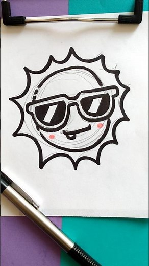 Como DIBUJAR un SOL Kawaii 😎✍🏽 #ideasparadibujar #SummerOfGoals