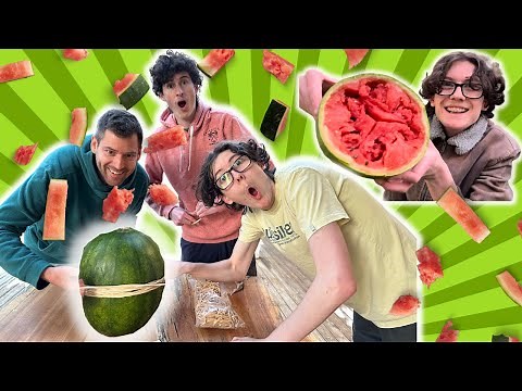 EXPLODING WATERMELON CHALLENGE - WHO CHICKENS OUT??
