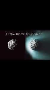 A “dead” asteroid-like body suddenly shows a faint dusty coma—one object, two looks—hinting at a dormant comet waking up in the dark. | DeepSpace Revealed