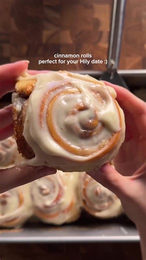 cinnamon rolls that your date from @HilyApp will love #hilycreator #hilyapp dough: 3/4 cup (180g) warm milk (i used water) 1 pack (7g) instant yeast 1/4 cup (50g) sugar 1 egg 1 egg yolk 1/4 cup (57g) melted unsalted butter 3 cups (360g) bread flour 3/4 tsp (4g) salt *add warm milk into a large bowl and sprinkle on the yeast with a bit of sugar. give it a little mix and then add in the sugar, eggs, and melted butter. note: if you’re using active dry yeast, you’ll need to activate it in warm milk 