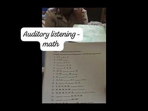 Auditory listening - math activity